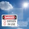 Signmission Oxygen In Use Danger Sign, Plastic, 10in W x 7in L, 2PK OS-2PACK-DS-P-710-L-1513 - alternate 6